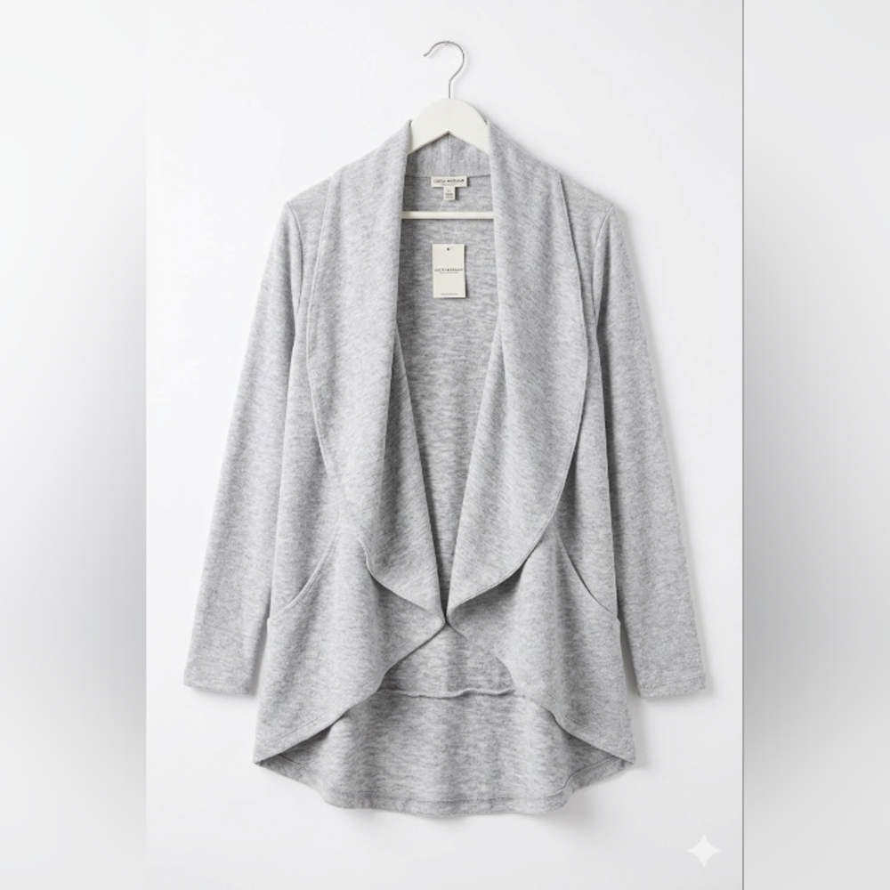 Maurices Light Gray Draped Cardigan~NWT~Size Medium